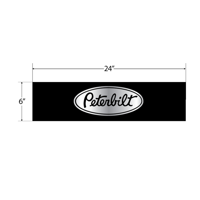 Peterbilt Mud Flap 24 x 6 Silver | National Truck Parts