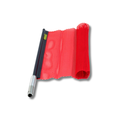 Red Quick Mount Safety Flag 18x18 Mesh | National Truck Parts