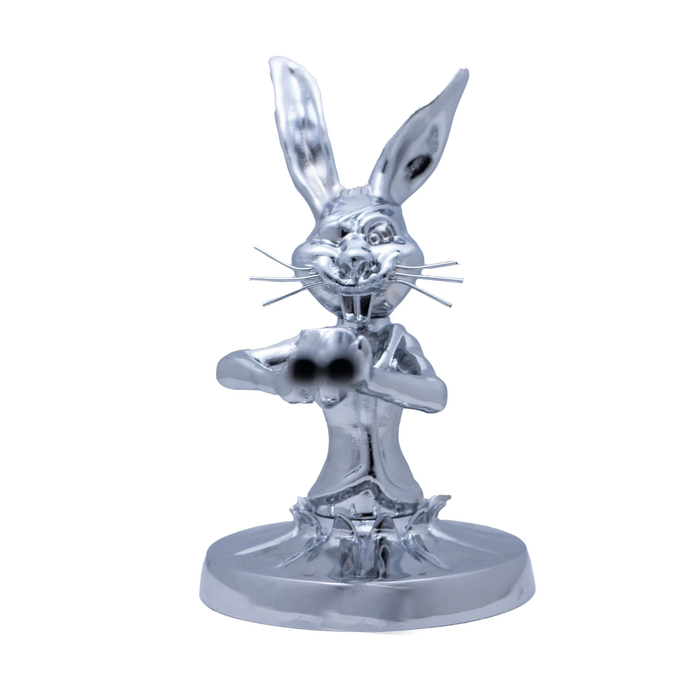 Shotgun Bunny Hood Ornament Chrome | National Truck Parts