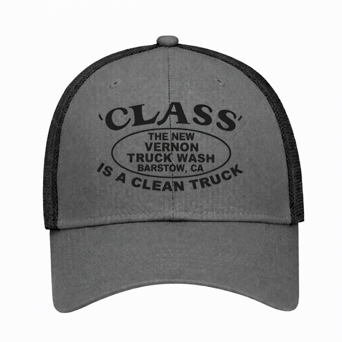 5 Panel Trucker Hat Class Is a Clean Truck | Grey Black | The New Vernon Truck Wash