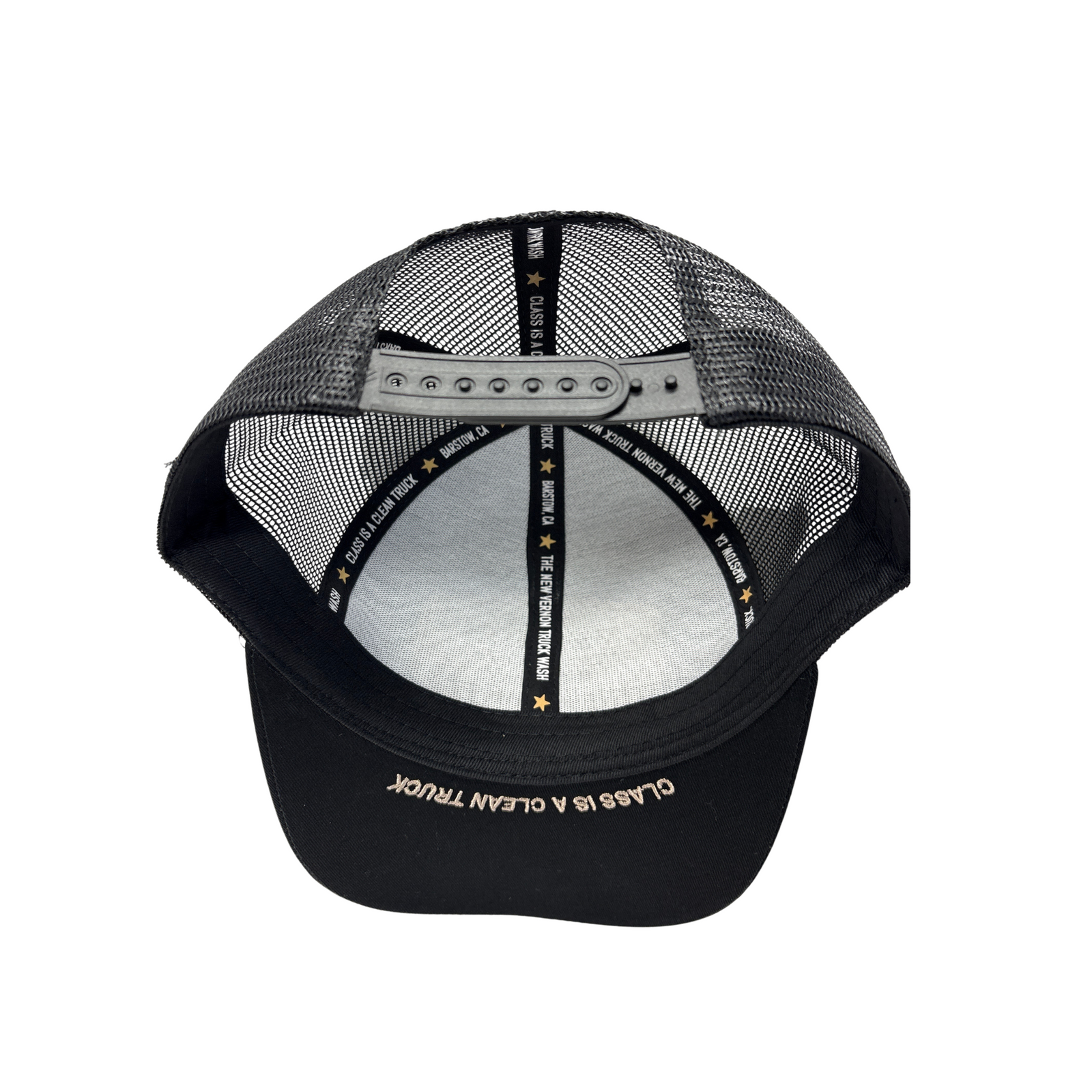 The New Vernon Truck Wash Logo Trucker Hat | Bronze Logo Back View | Richardson 112