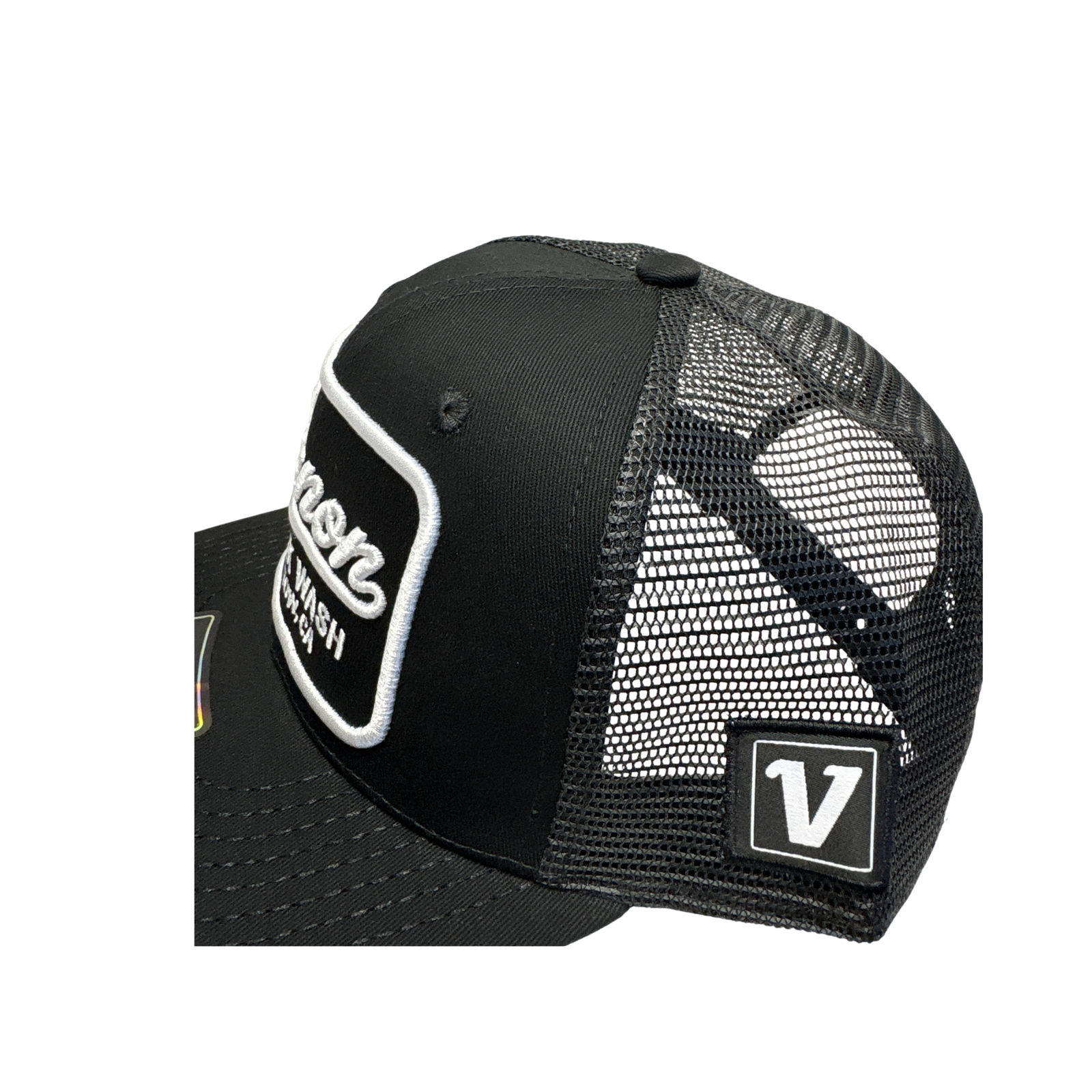 The New Vernon Truck Wash Logo Trucker Hat | White Logo Side Mesh and Patch | Richardson 112