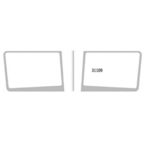 RoadWorks 3-Piece Windshield Trim Kit | Wide Inner Bottom | Fits Peterbilt 2-Piece Windshield | Polished Stainless Steel | RoadWorks