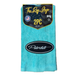 Peterbilt Logo Door Handle Rag with Fancy Script | Aqua | Black Oval Logo | 2-Pack