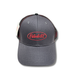 Peterbilt Snapback Hat Charcoal Twill Mesh Red Logo | Peterbilt