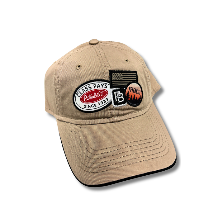 Peterbilt Snapback Hat Washed Chino Various Logo | Peterbilt