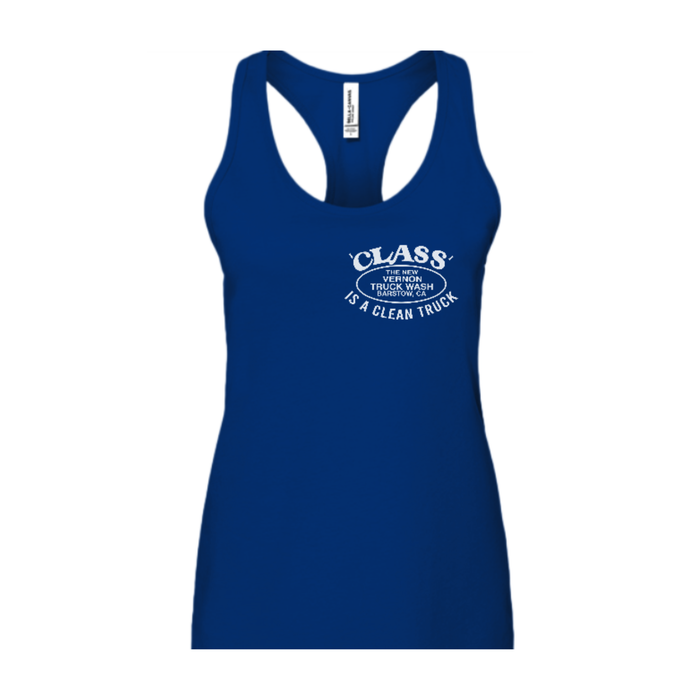 Playful Pig Logo Women’s Tank Top Same Sh!t Different Day Blue | The New Vernon Truck Wash