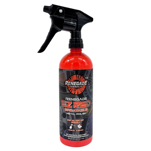EZ Red Sprayable Metal Polish | 24 oz | Fast Metal Shine & Restoration | Renegade