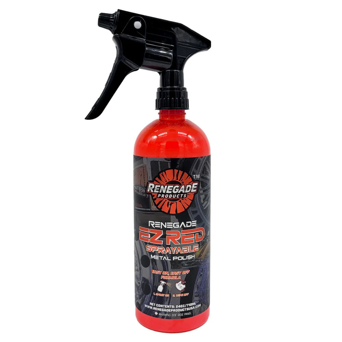 EZ Red Sprayable Metal Polish | 24 oz | Fast Metal Shine & Restoration | Renegade