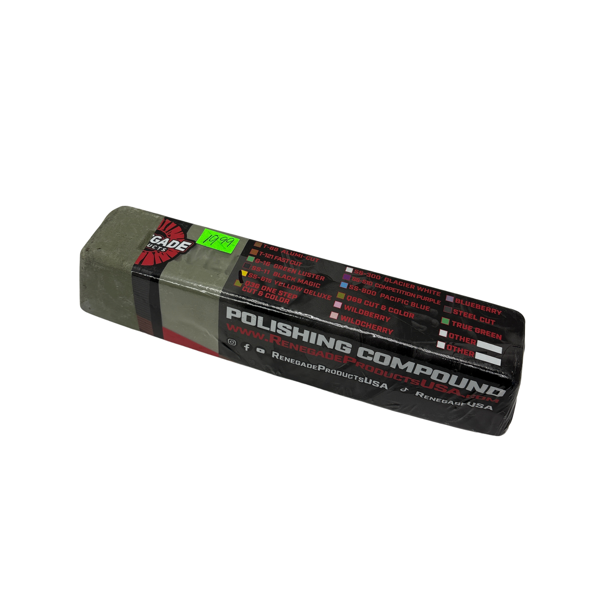 Q36 One Step Cut &amp; Color Metal Polishing Compound Bar | Lightly Used | Renegade