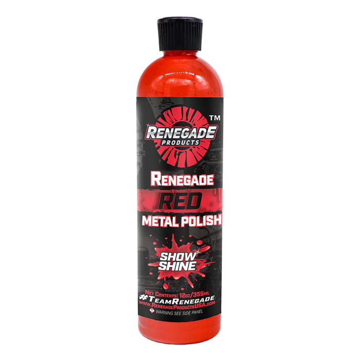 Red Show Shine Liquid Metal Polish | 12 oz | Aluminum & Stainless Steel | Renegade