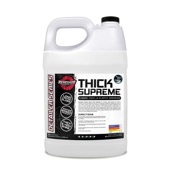 Thick Supreme Rubber Vinyl Plastic Dressing | 1 Gallon | High Gloss Finish | Renegade
