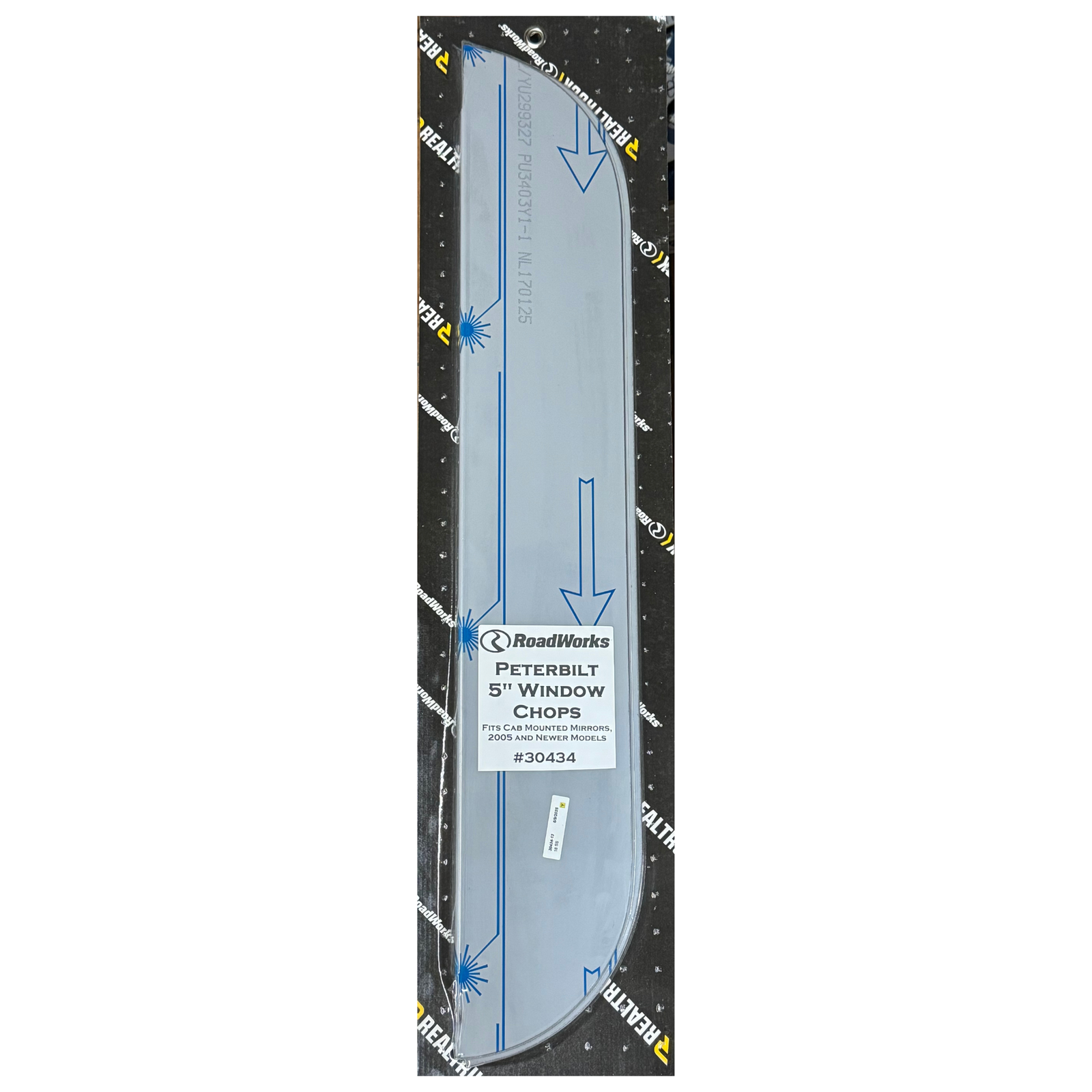 Peterbilt Top of Door Trim 6” Stainless Steel | RoadWorks
