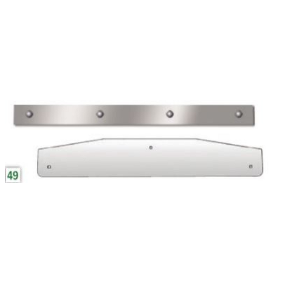Bottom &amp; Top Flap Weights Front Only with HW (Pair) | 24" | RoadWorks