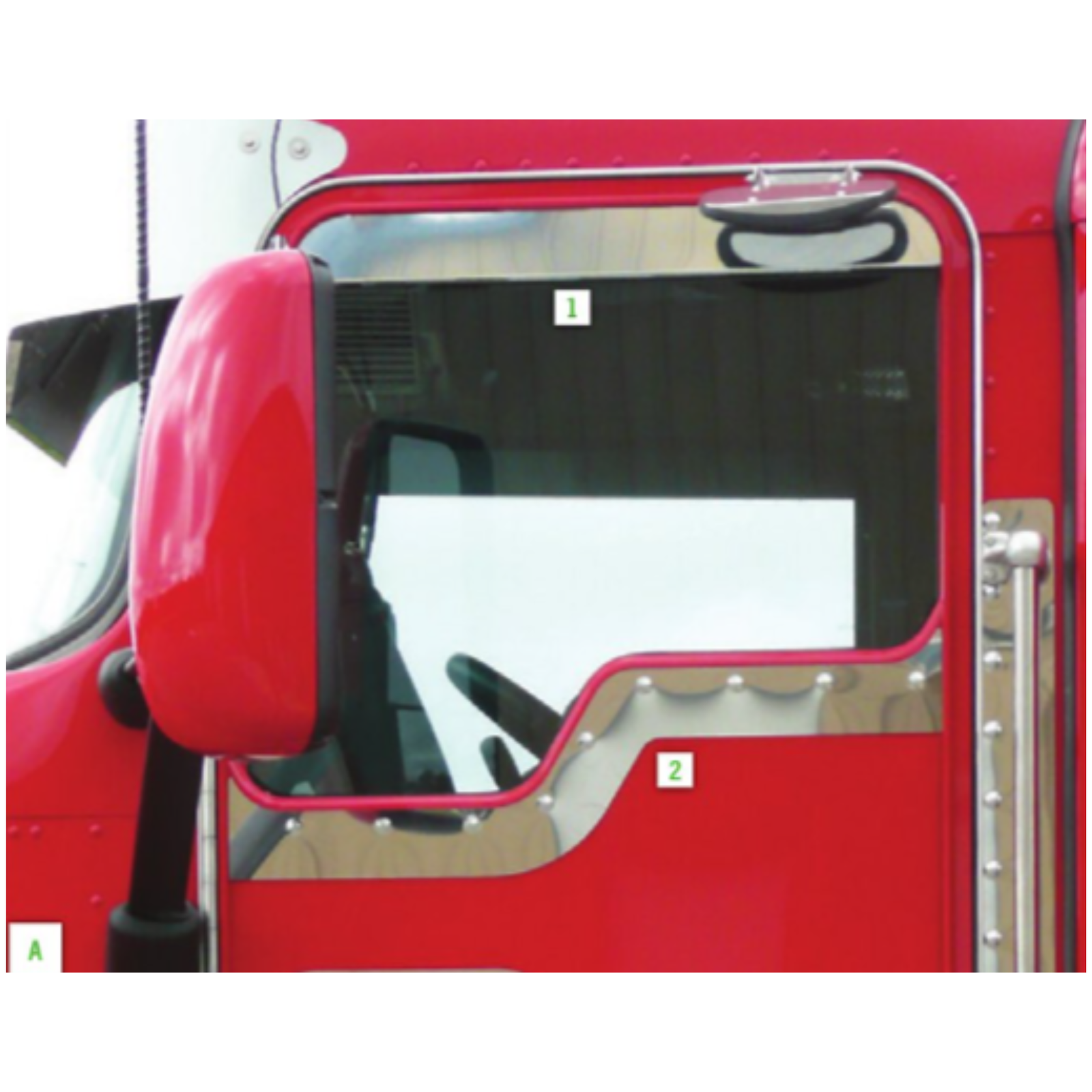 3" Window Chops | Non-Daylite Door | Polished Stainless Steel | RoadWorks
