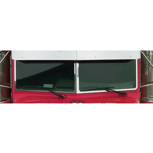 RoadWorks 3-Piece Thin Windshield Trim | Fits Peterbilt 2-Piece Windshield | Polished Stainless Steel | RoadWorks