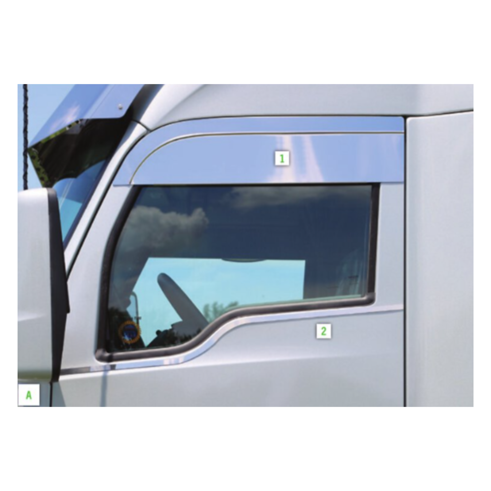 Stainless Steel Chop Tops Mirror Delete Six Inch for Kenworth T680 and T880 | RoadWorks