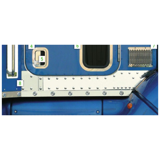 Dimpled Under Door Panels | Polished Stainless Steel | RoadWorks