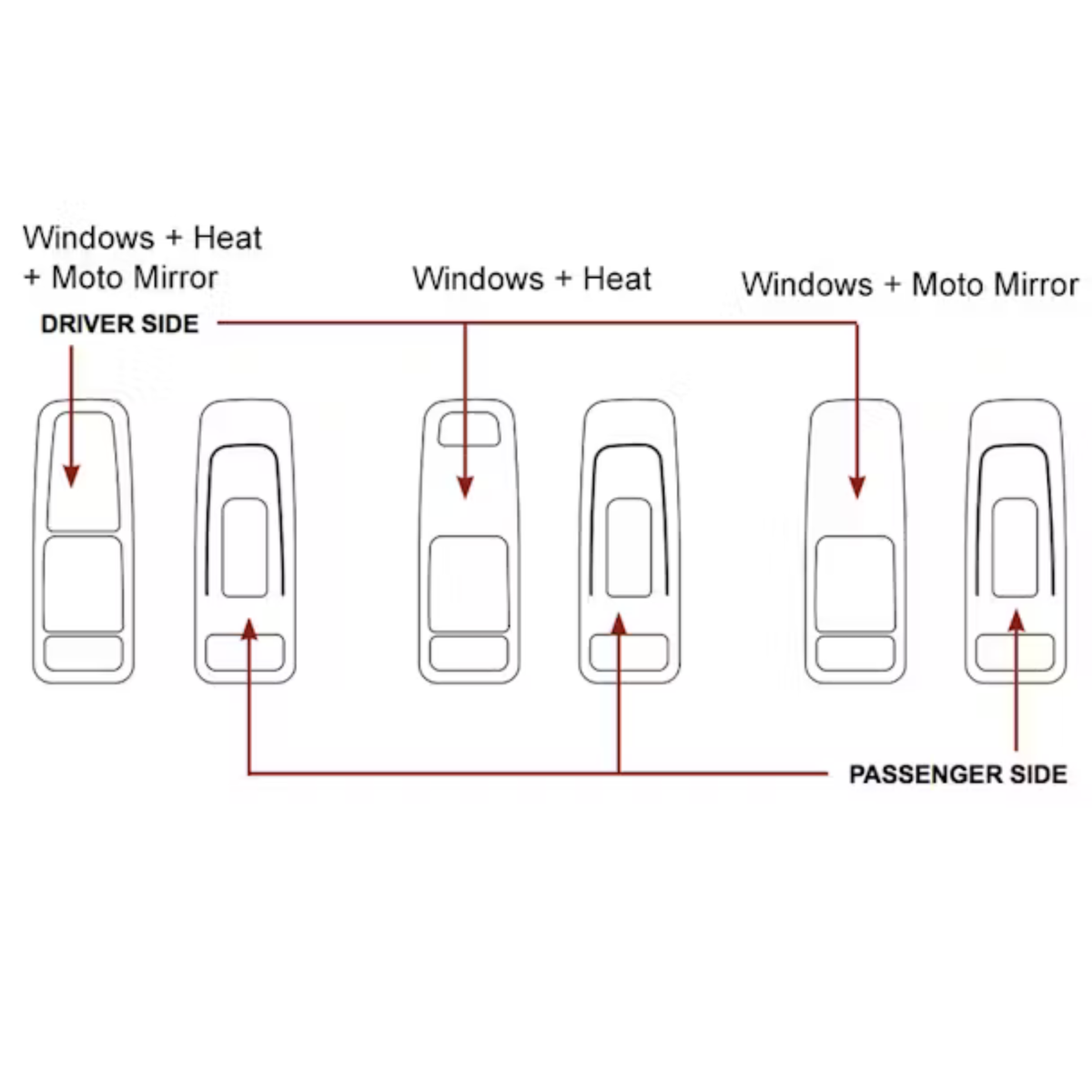 Kenworth T680/880 Power Window Trims | Driver &amp; Passenger Side | Polished Stainless Steel | RoadWorks
