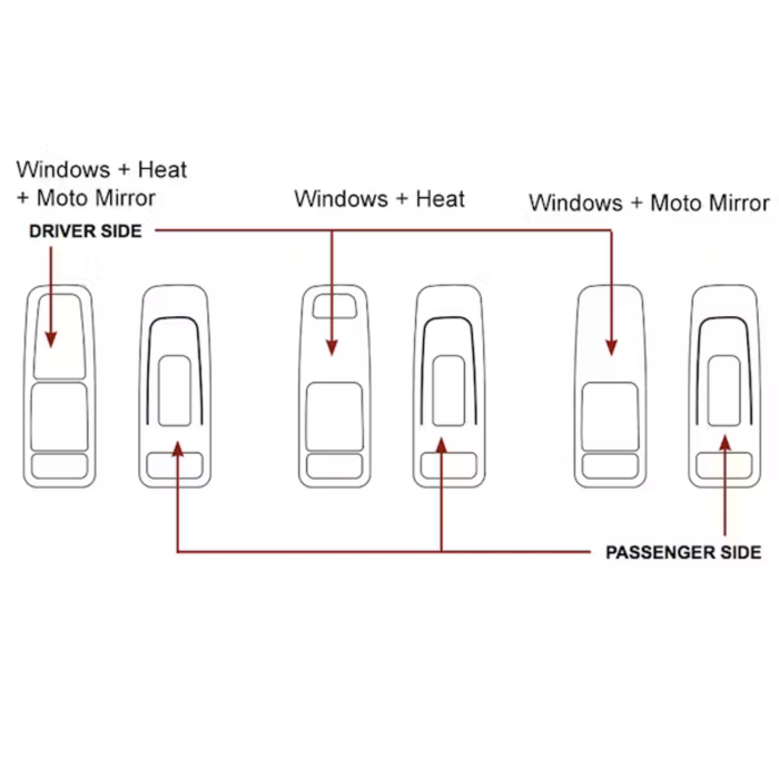 Kenworth T680/880 Power Window Trims | Driver & Passenger Side | Polished Stainless Steel | RoadWorks