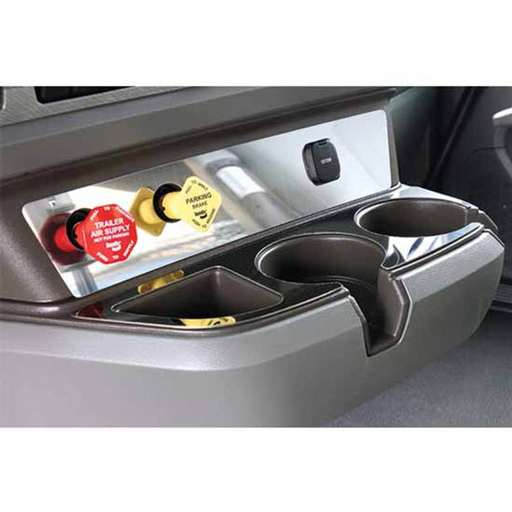 Top of Console / Cupholder Trim | Polished Stainless Steel | RoadWorks