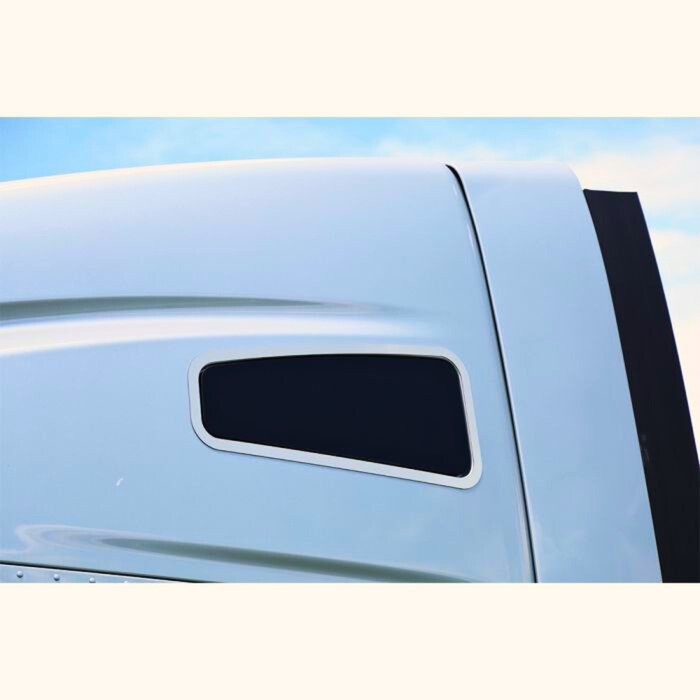 Kenworth T680/T880 Upper Sleeper Window Trim | Mirror-Polished Stainless Steel | RoadWorks