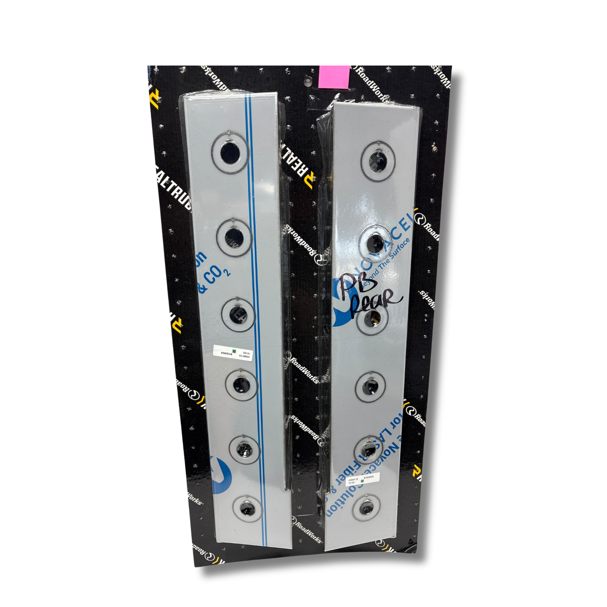 Peterbilt 15 Inch Rear Breather Brackets with 12 Light Cutouts | RoadWorks
