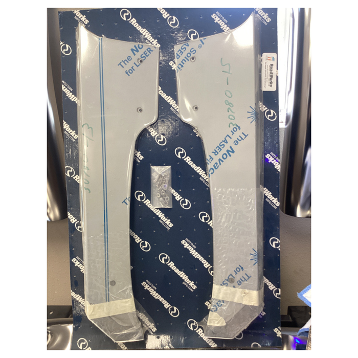 Peterbilt 388/389 Front Fender Bracket Covers | Stainless Steel | Pair | RoadWorks