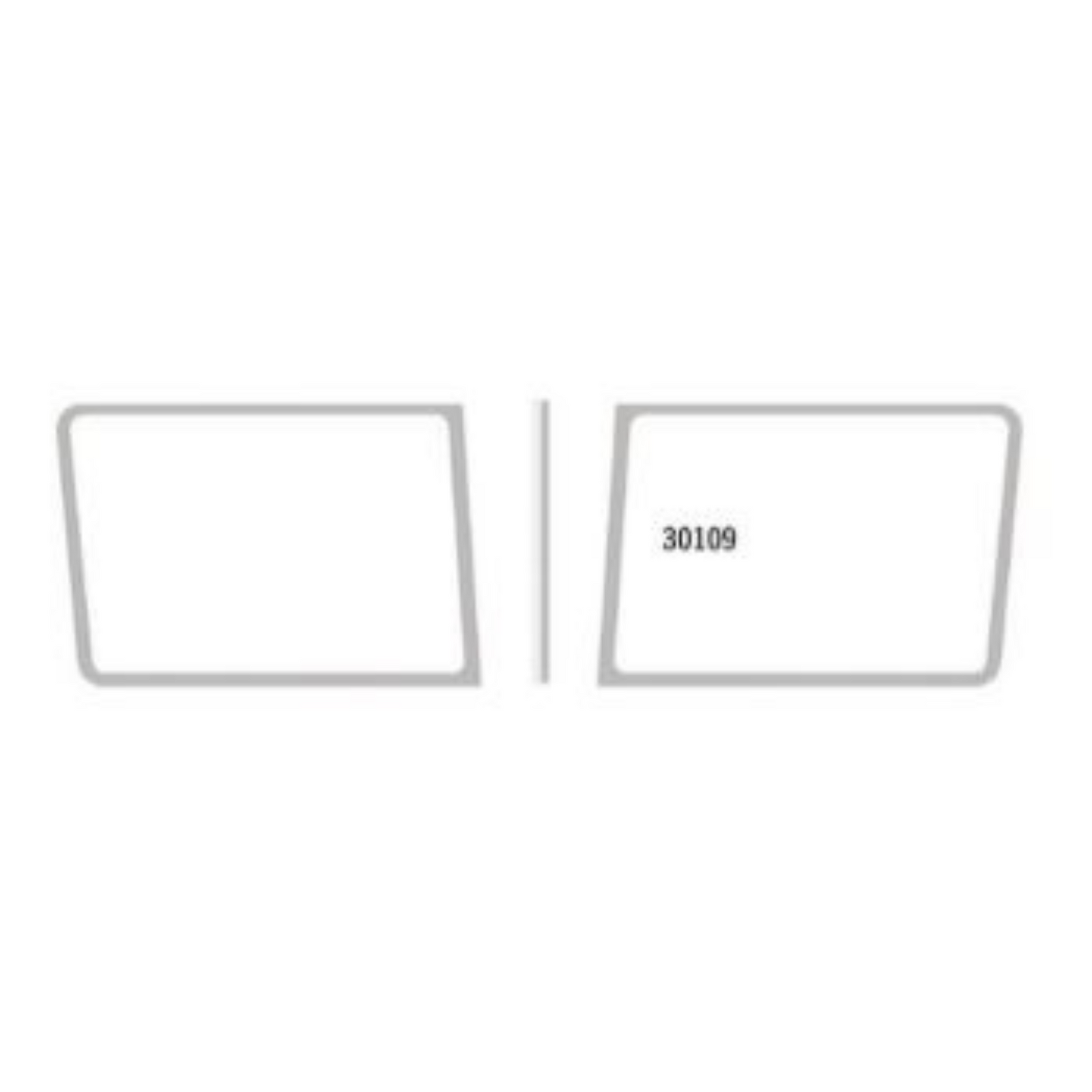 RoadWorks 3-Piece Thin Windshield Trim | Fits Peterbilt 2-Piece Windshield | Polished Stainless Steel | RoadWorks
