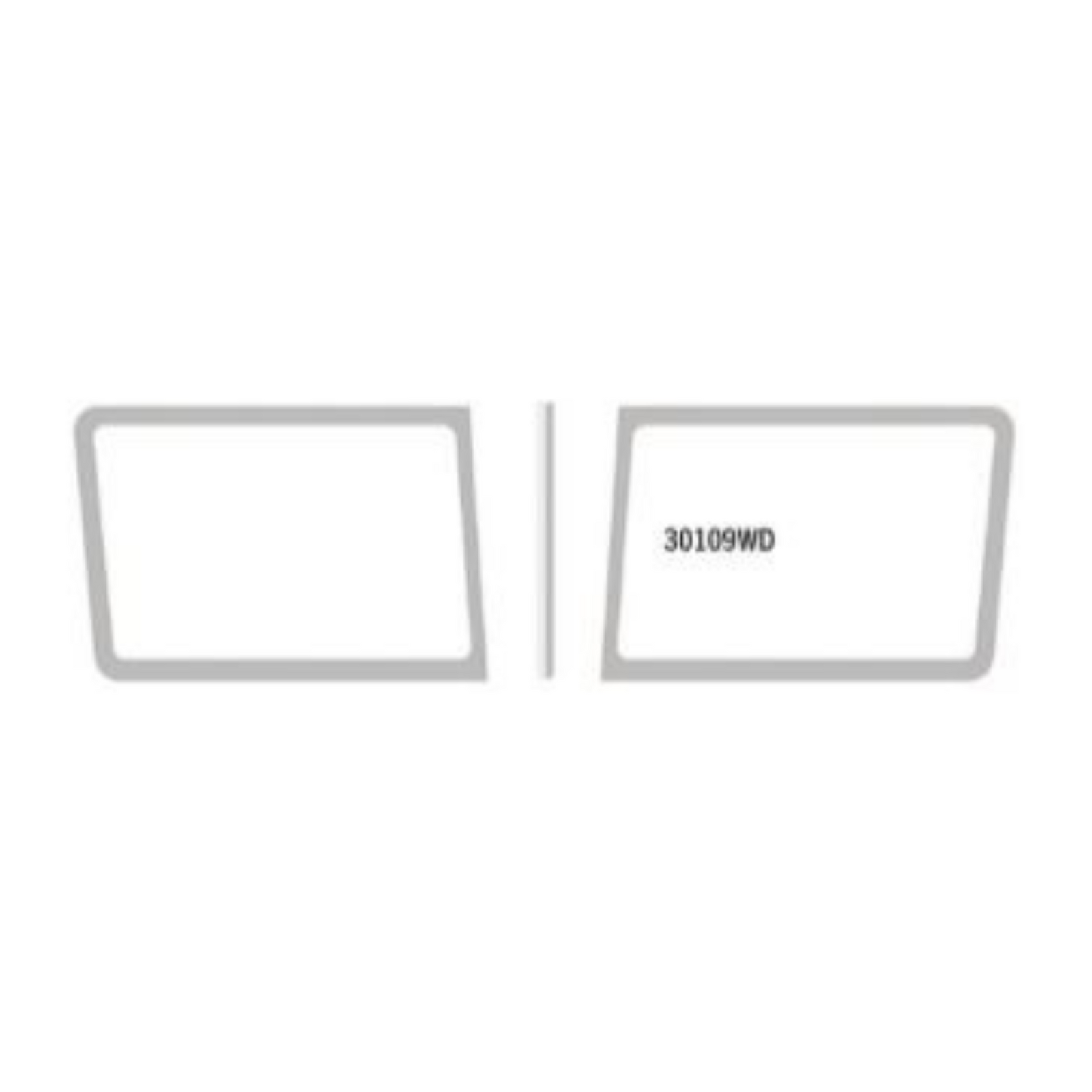 Peterbilt 3-Piece Wide Windshield Trim | Mirror-Polished Stainless Steel | RoadWorks
