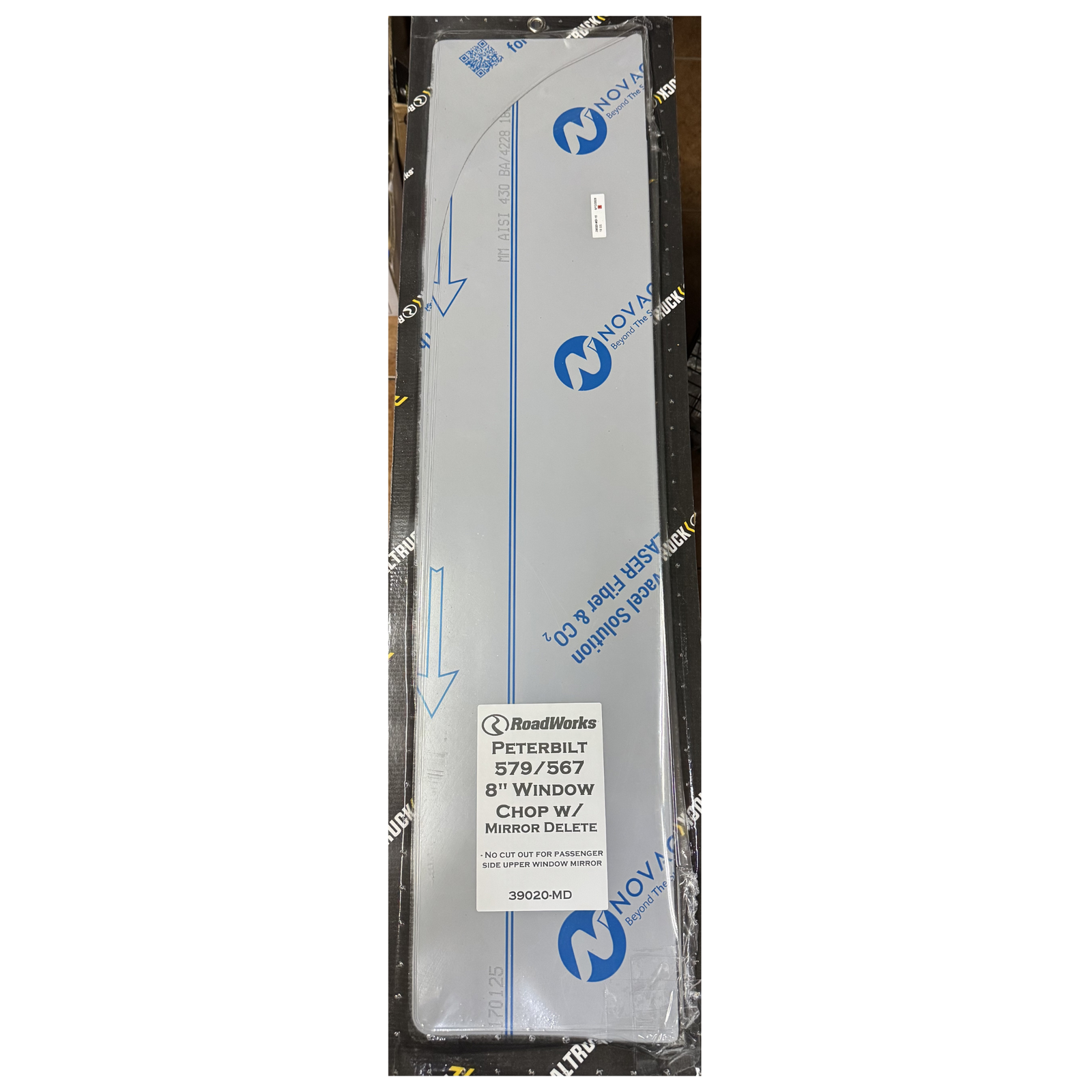 Top of Door Window Chop Trim | 8" | Peterbilt 579/567 | RoadWorks