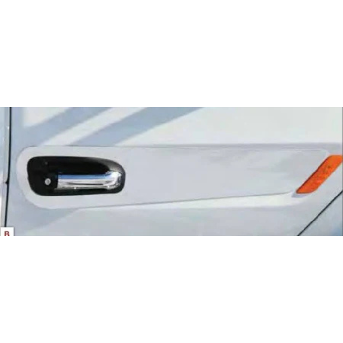 Peterbilt 579/567 Handle & Lower Door Trim | Mirror-Polished Stainless Steel | RoadWorks