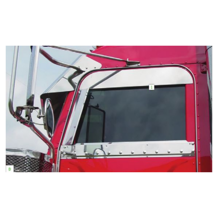 Top of Door Window Chop | 8.5" | 2005+ Post Mount Visor | Peterbilt | RoadWorks
