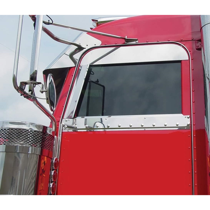 Peterbilt Top of Door Trim 6” Stainless Steel | RoadWorks