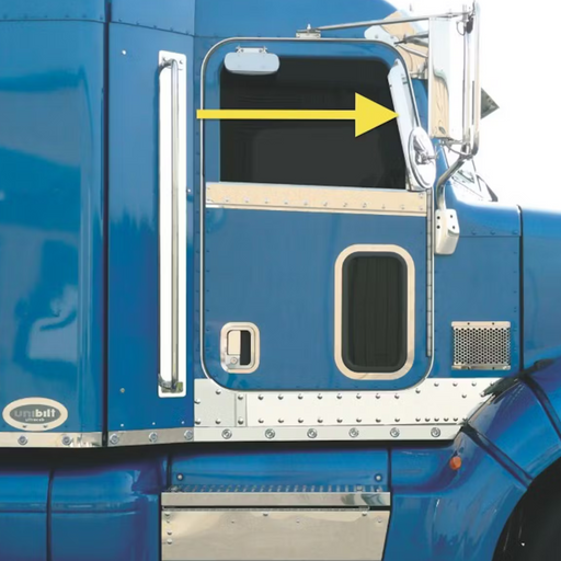 Window Air Deflectors | 2006+ Sloped Door | Peterbilt | RoadWorks