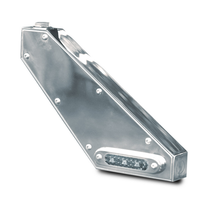 Mirror Side Signal Light | Amber LED Front & Rear | Stainless Steel | 3-Wire | RoadWorks