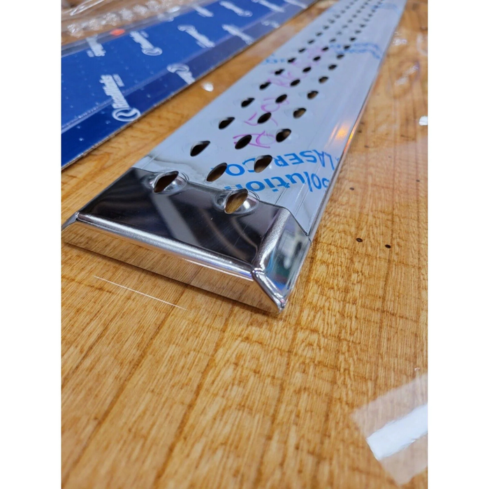 Stainless Steel Step Pad | 30″ × 4″ | Slip-Resistant Plate | RoadWorks