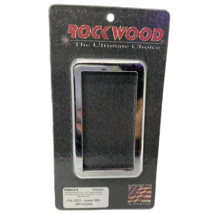 2023 Switch Trim | Chrome Plated Billet Aluminum Four Gang Switch Panel | Rockwood