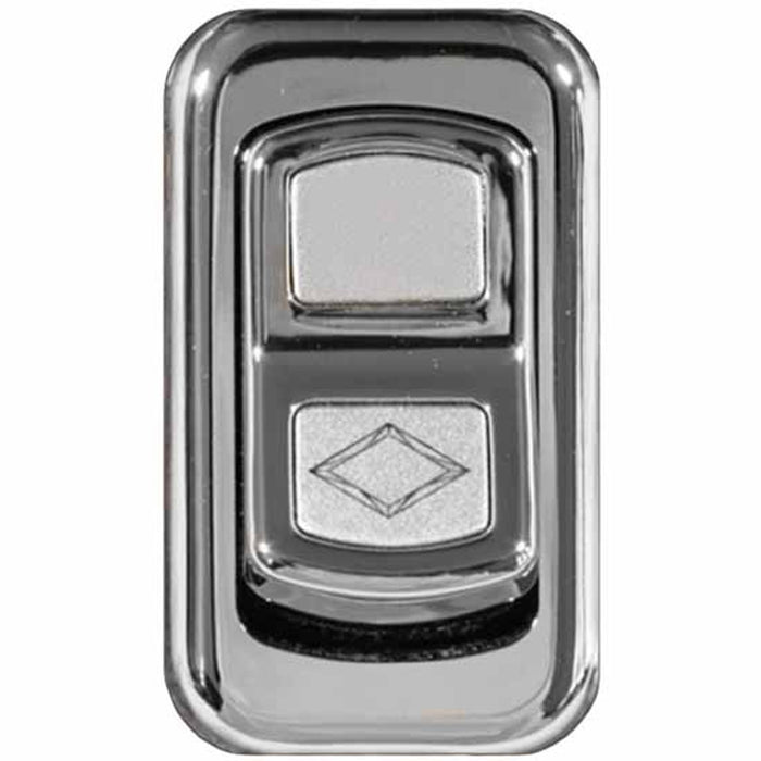 Chrome Actuator Button for Electric Rocker Switches | Blank Diamond Logo | Rockwood