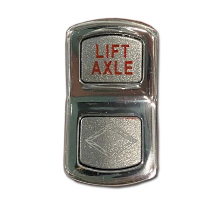 Chrome Actuator Button for Electric Rocker Switches | Lift Axle Text | Rockwood