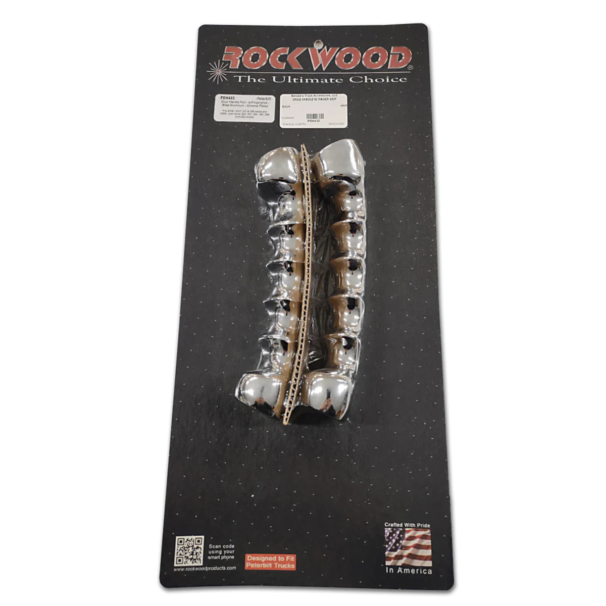 Chrome Door Handle Pull With Fingertips | Billet Aluminum Interior Handles | Rockwood