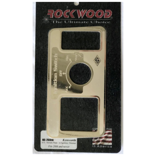 Stainless Steel Ignition Switch Plate for Kenworth | Polished Interior Trim | Rockwood