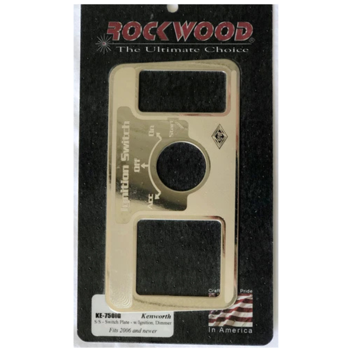 Stainless Steel Ignition Switch Plate for Kenworth | Polished Interior Trim | Rockwood