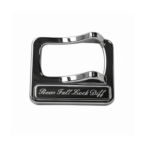 Rear Full Lock Differential Switch Guard | Chrome Plated Stainless Steel Engraved Trim | Rockwood