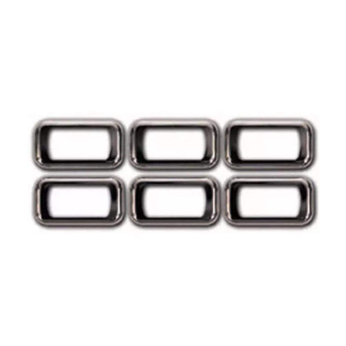 Chrome Rocker Switch Cover 6 Pack | Plain Style Interior Dash Trim | Rockwood