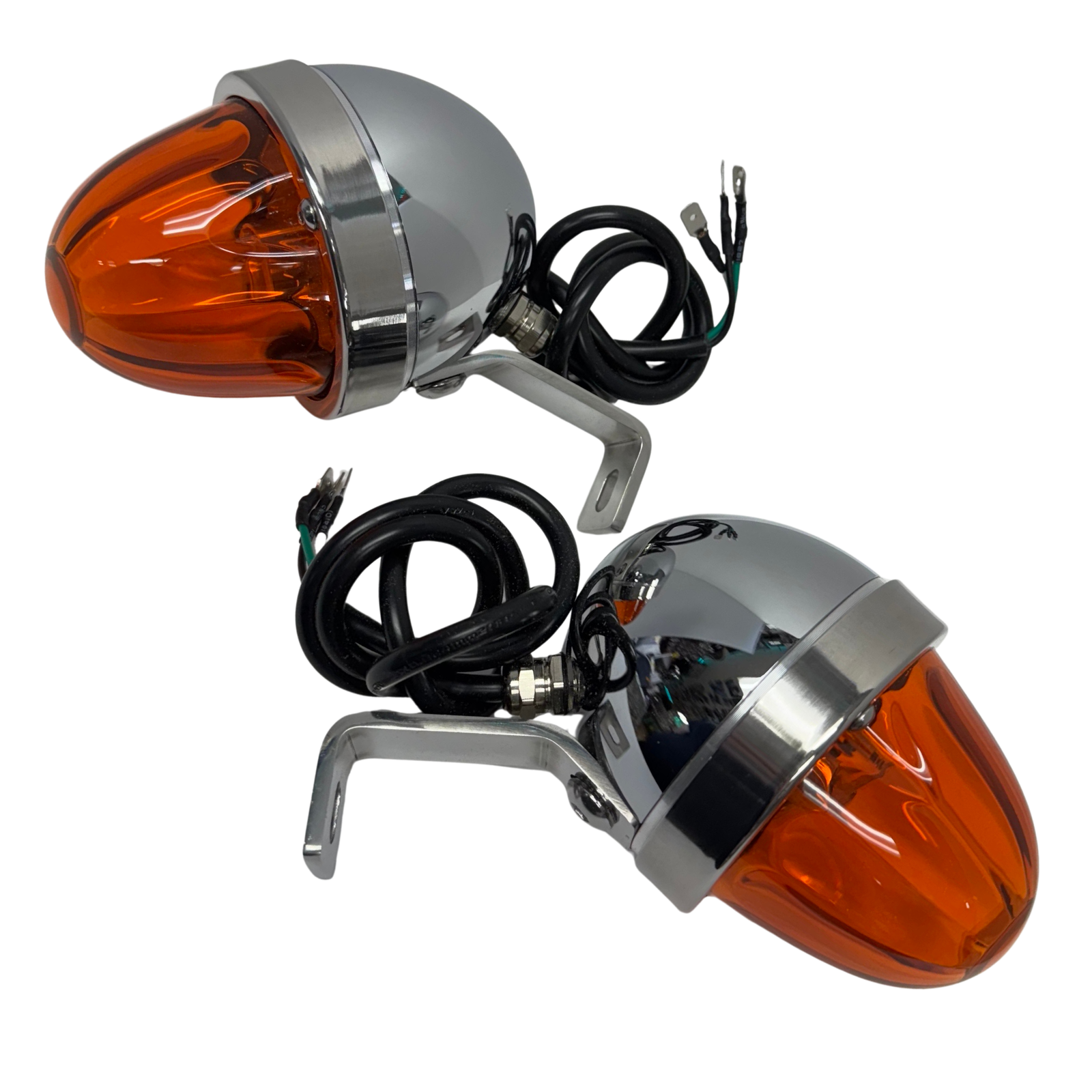 H1 Mirror Lights – Dark Amber | Precision Glass Lens | Sonora Light Co.