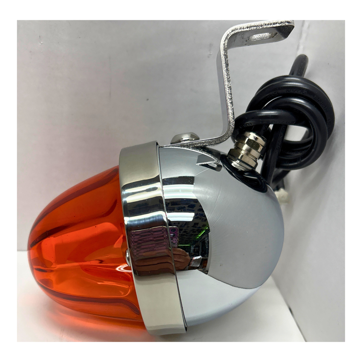 Straight Out Mirror Lights | 1156 Housing | Dark Amber Glass Lens | Sonora Light Co.