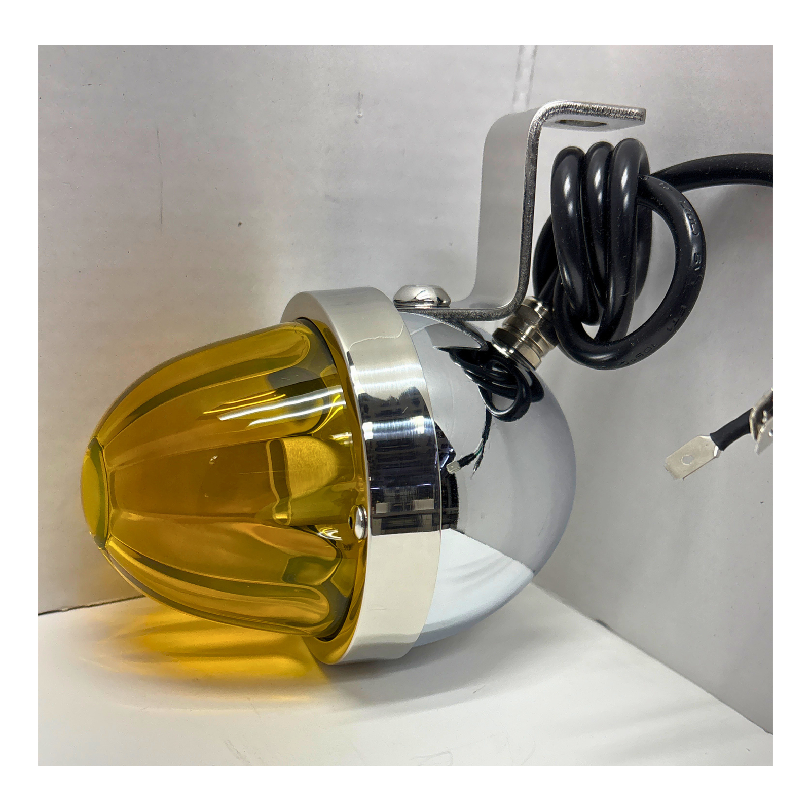Straight Out Mirror Lights | 1156 Housing | Light Amber Glass Lens | Sonora Light Co.