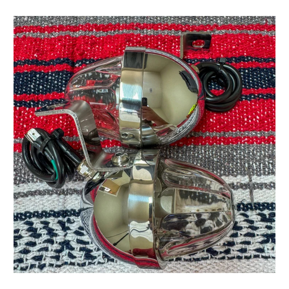 Straight Out Mirror Lights | 1157 Housing | Clear Glass Lens | Sonora Light Co.