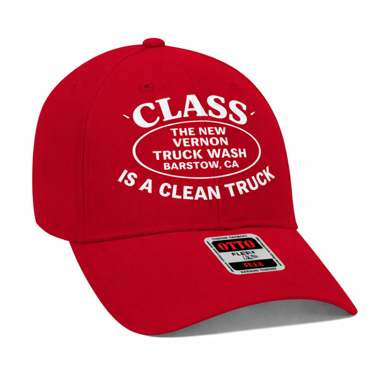 Flex Fit Hat in Red | The New Vernon Truck Wash